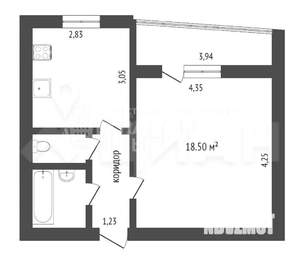 1-к квартира, вторичка, 38м2, 3/10 этаж