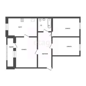 3-к квартира, вторичка, 63м2, 7/10 этаж