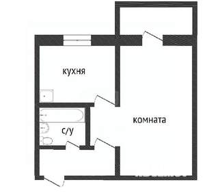 1-к квартира, вторичка, 31м2, 5/5 этаж