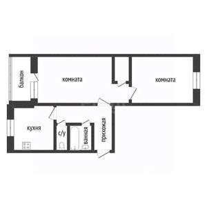 2-к квартира, вторичка, 49м2, 5/5 этаж