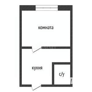 1-к квартира, вторичка, 25м2, 1/5 этаж