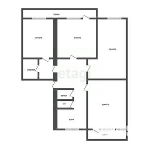 4-к квартира, вторичка, 76м2, 5/5 этаж