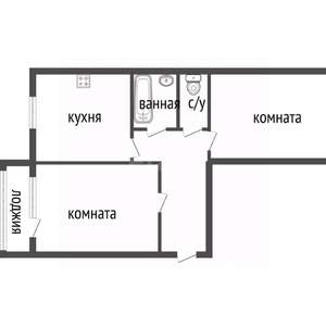 2-к квартира, вторичка, 56м2, 3/10 этаж