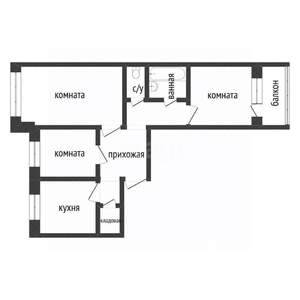 3-к квартира, вторичка, 61м2, 2/9 этаж