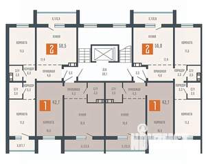 1-к квартира, вторичка, 44м2, 6/10 этаж