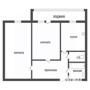 2-к квартира, вторичка, 47м2, 2/10 этаж
