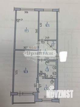 3-к квартира, вторичка, 63м2, 5/5 этаж