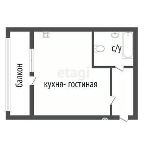 Студия квартира, вторичка, 31м2, 2/10 этаж