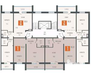 2-к квартира, сданный дом, 59м2, 2/10 этаж