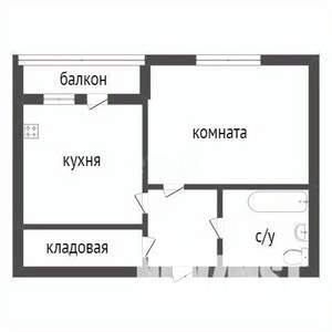 1-к квартира, вторичка, 36м2, 7/9 этаж