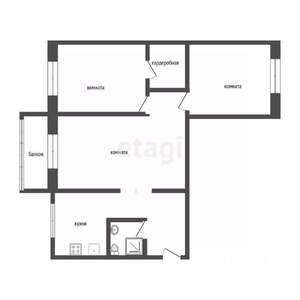 3-к квартира, вторичка, 58м2, 5/5 этаж