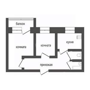 2-к квартира, вторичка, 50м2, 7/9 этаж