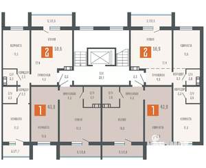 2-к квартира, сданный дом, 57м2, 5/10 этаж