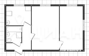 2-к квартира, вторичка, 44м2, 2/5 этаж