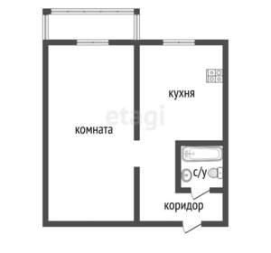 1-к квартира, вторичка, 29м2, 3/4 этаж