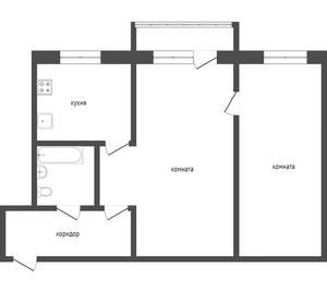2-к квартира, вторичка, 40м2, 4/4 этаж