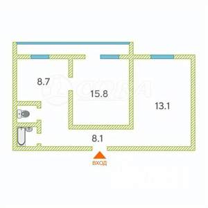 2-к квартира, вторичка, 49м2, 9/10 этаж