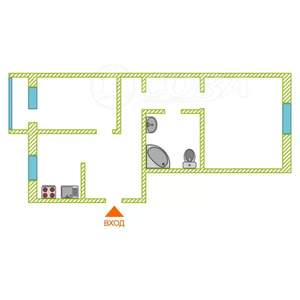 2-к квартира, вторичка, 59м2, 5/5 этаж