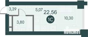 Студия квартира, вторичка, 23м2, 8/12 этаж