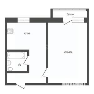 1-к квартира, вторичка, 30м2, 4/5 этаж