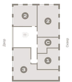 1-к квартира, вторичка, 47м2, 5/15 этаж