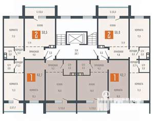 1-к квартира, вторичка, 44м2, 9/10 этаж