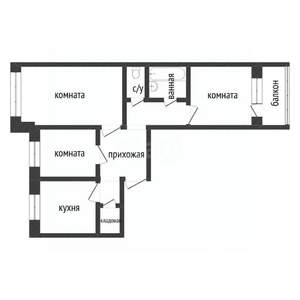 3-к квартира, вторичка, 64м2, 5/10 этаж