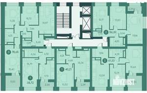 2-к квартира, вторичка, 56м2, 11/12 этаж