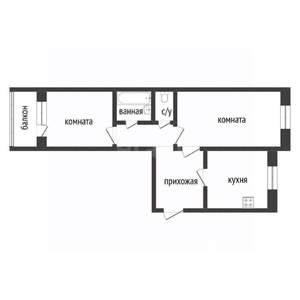 2-к квартира, вторичка, 49м2, 8/10 этаж