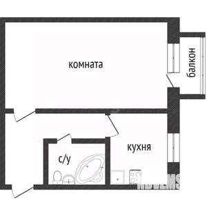 1-к квартира, вторичка, 33м2, 5/5 этаж