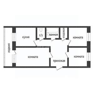 3-к квартира, вторичка, 60м2, 5/5 этаж