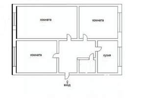 3-к квартира, вторичка, 46м2, 1/1 этаж