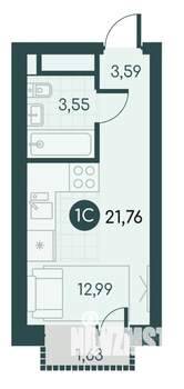 Студия квартира, вторичка, 22м2, 12/12 этаж