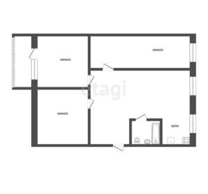 3-к квартира, вторичка, 61м2, 4/5 этаж