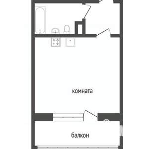 Студия квартира, вторичка, 24м2, 4/10 этаж