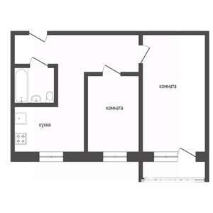 2-к квартира, вторичка, 26м2, 5/5 этаж