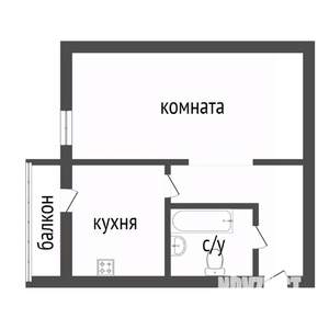 1-к квартира, вторичка, 30м2, 4/5 этаж
