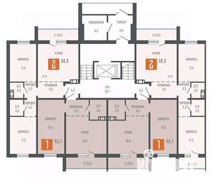 1-к квартира, вторичка, 44м2, 1/10 этаж