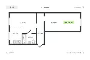2-к квартира, вторичка, 45м2, 3/4 этаж