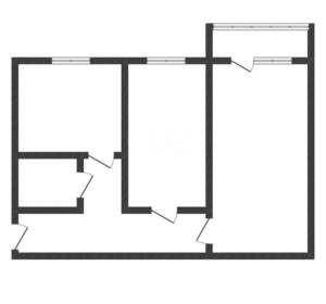 2-к квартира, вторичка, 55м2, 1/3 этаж