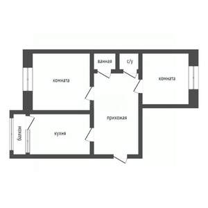 2-к квартира, вторичка, 54м2, 7/10 этаж