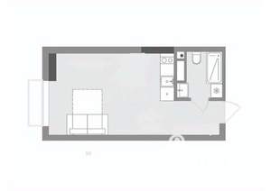 Студия квартира, вторичка, 25м2, 2/3 этаж