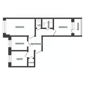 3-к квартира, вторичка, 62м2, 3/10 этаж