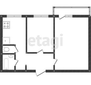 2-к квартира, вторичка, 52м2, 4/5 этаж
