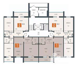 1-к квартира, вторичка, 44м2, 1/10 этаж