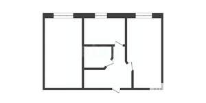 2-к квартира, вторичка, 44м2, 1/5 этаж
