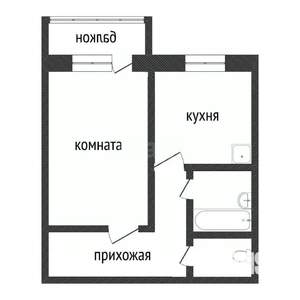 1-к квартира, вторичка, 40м2, 3/10 этаж