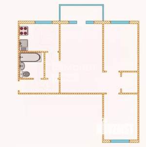 3-к квартира, вторичка, 58м2, 2/5 этаж