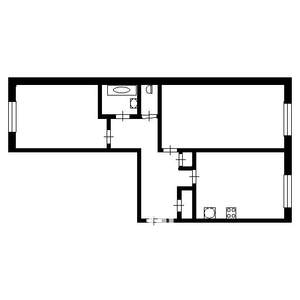 2-к квартира, вторичка, 50м2, 4/9 этаж