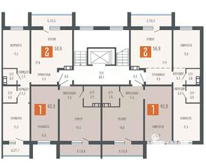 2-к квартира, вторичка, 57м2, 4/10 этаж